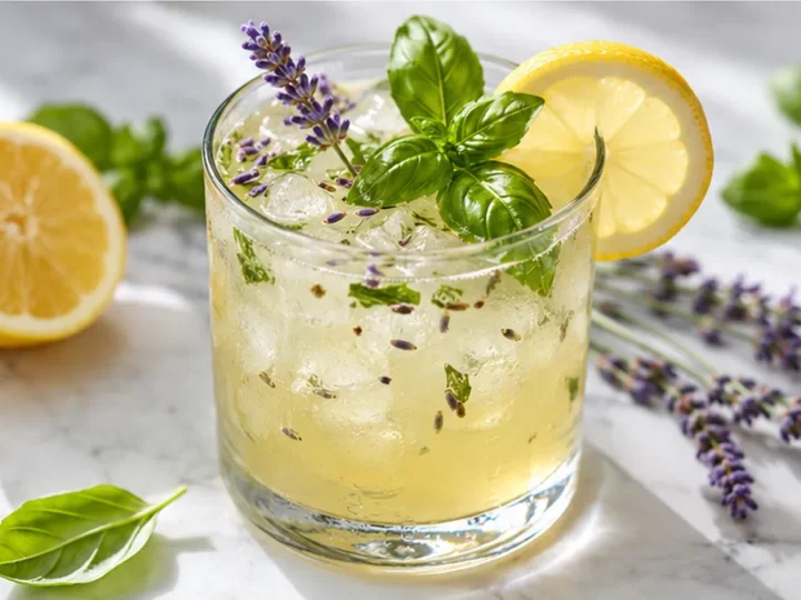 Refreshing Lavender Basil Lemonade Bliss!