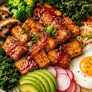 Crispy Tofu Bibimbap: Taste the Rainbow! - bibimbap tofu - Bibimbap Tofu: Master this vibrant and crispy tofu bibimbap recipe in under 45 minutes. Packed with s
