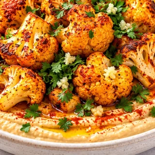 Crispy Cauliflower Hummus Dream - Cauliflower hummus: Try this ultimate crispy roasted cauliflower hummus recipe! Easy to make, incredibly delicious, and perfec