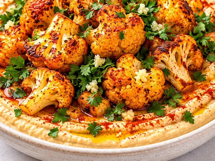 Crispy Cauliflower Hummus Dream