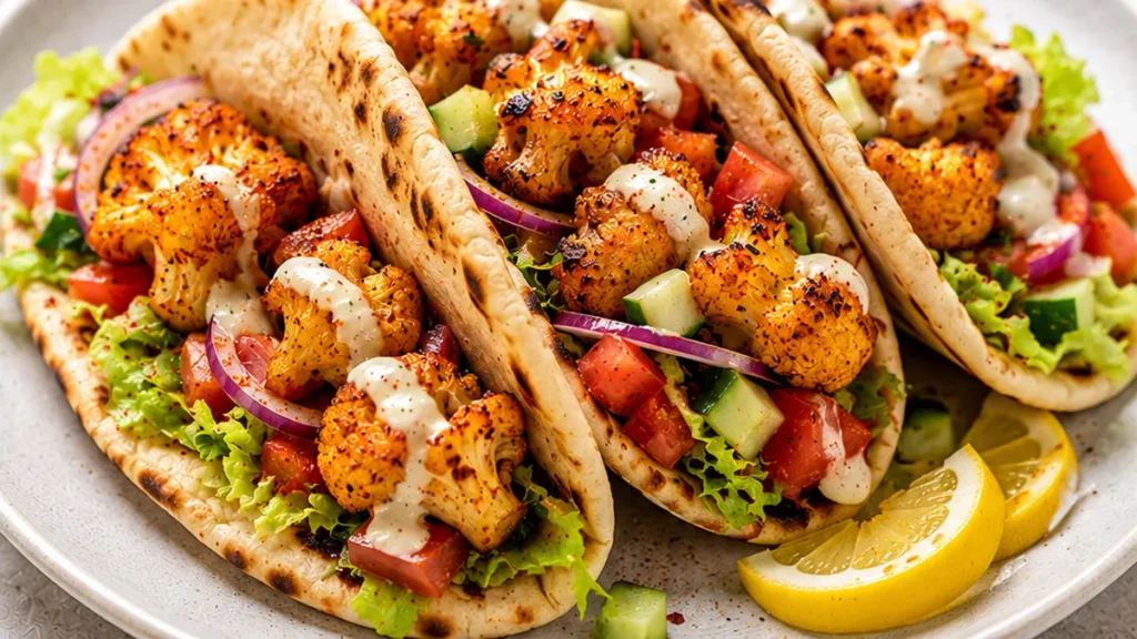 Craveable Cauliflower Pitas: Your New Obsession! Cauliflower pitas: Master these amazing roasted cauliflower pitas with spicy zhug sauce. Easy to make, incredib