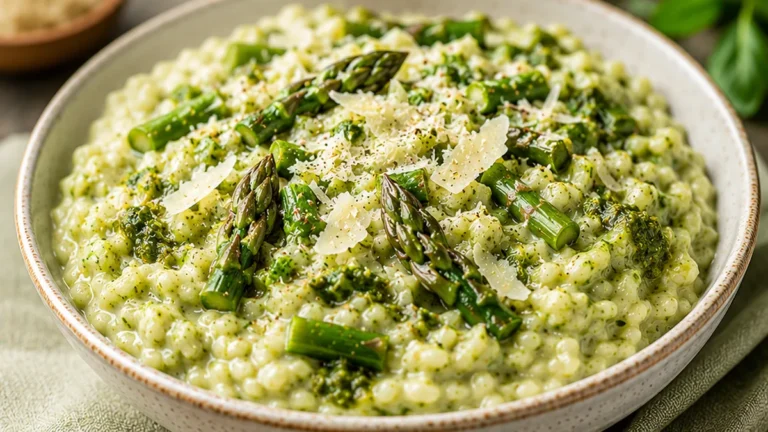 Creamy Cauliflower Risotto with Pesto