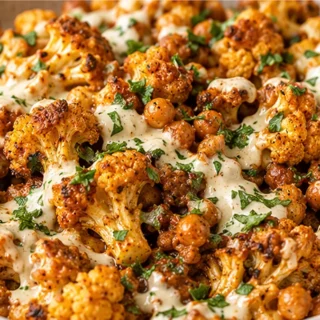 Shawarma Cauliflower Perfection! - cauliflower shawarma - Discover the most delicious Cauliflower Shawarma recipe! Crispy cauliflower, creamy tahini, and fried