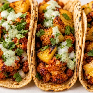 Cauliflower Al Pastor Tacos Recipe - cauliflower tacos - Discover these amazing Cauliflower Tacos! A proven recipe with smoky chipotle and sweet pineapple, read