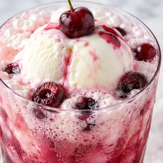 Cherry Ginger Beer Floats: A Taste of Paradise! - cherry float - Make the ultimate Cherry Float with this easy recipe! Sweet cherries, hibiscus, ginger beer, an