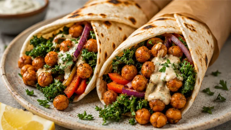 CRISPY Tandoori Chickpea Wraps – Your New Fave!