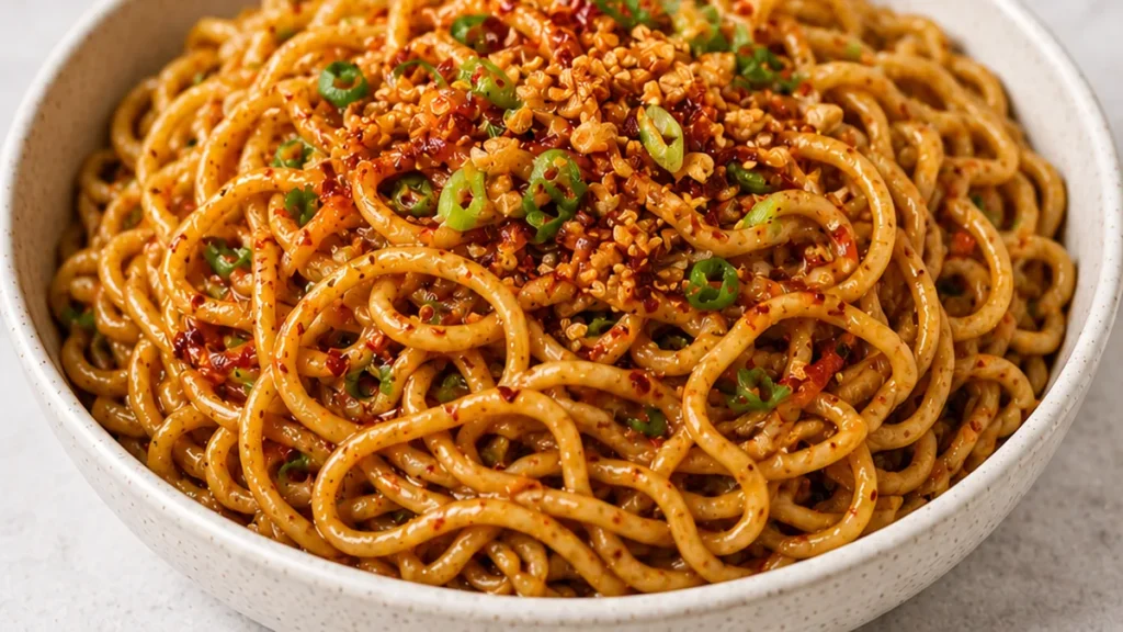Crispy Garlic Chili Oil Noodles! So Easy! Chili oil noodles: Make these incredibly crispy garlic chili oil noodles in under 25 minutes! A viral recipe with expl