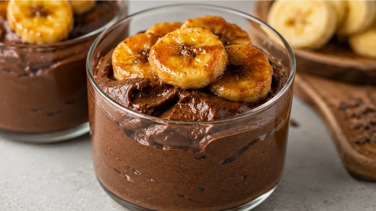 Decadent Chocolate Mousse with Caramelized Bananas