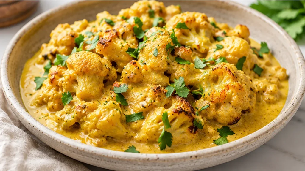 🇮🇳 Indian Coconut Butter Cauliflower in 30 Mins - coconut cauliflower - Discover our 30-minute Indian Coconut Butter Cauliflower recipe. Tender florets in a ric