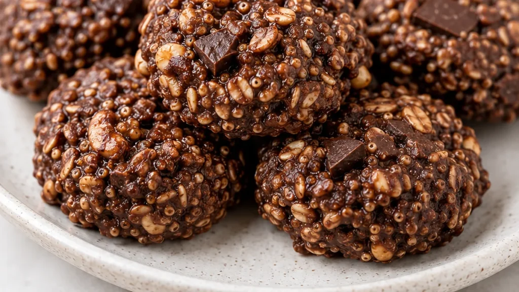No-Bake Chocolate Cookie Bliss! - cookie bars - Discover these ultimate no-bake cookie bars! Healthy, decadent, and packed with chocolate chunks and oats. A del