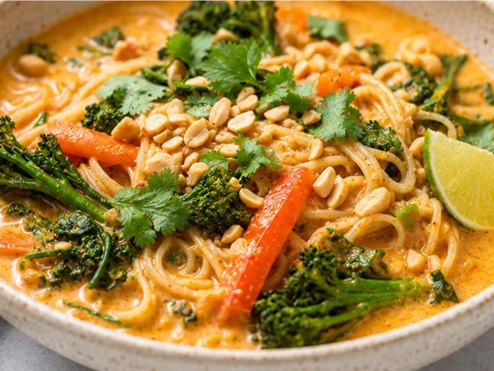 Craveable 30-Min Coconut Curry Noodle Soup!
