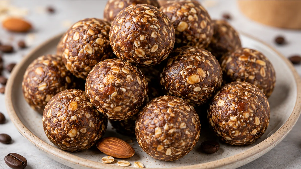 No-Bake Energy Bites: Coffee Almond Peanut Butter Oats - Discover the ultimate no-bake energy bites! These Dark Chocolate Covered Coffee Roasted Almond, Peanut