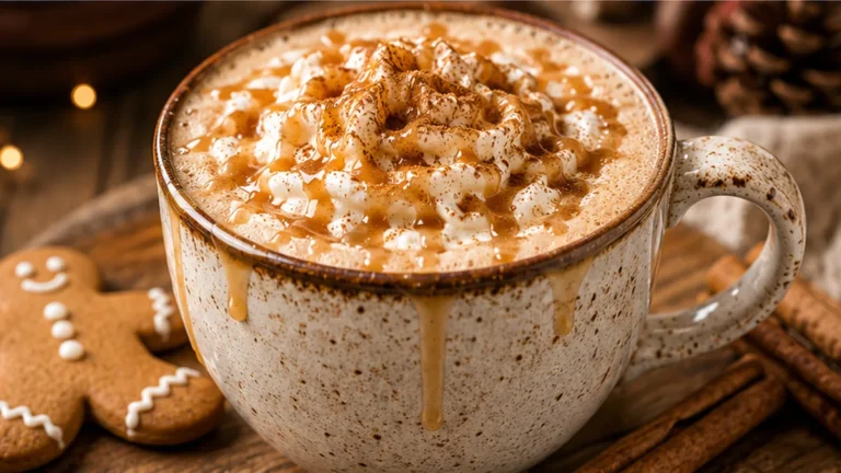 Gingerbread Latte Dreams with Salted Caramel Sugar!