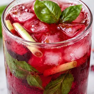 Hibiscus Lemongrass Basil Honey Iced Tea - hibiscus tea - Discover the ultimate hibiscus tea recipe! This refreshing iced tea with lemongrass, basil, and honey