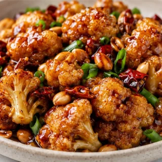 Sticky Kung Pao Cauliflower Recipe