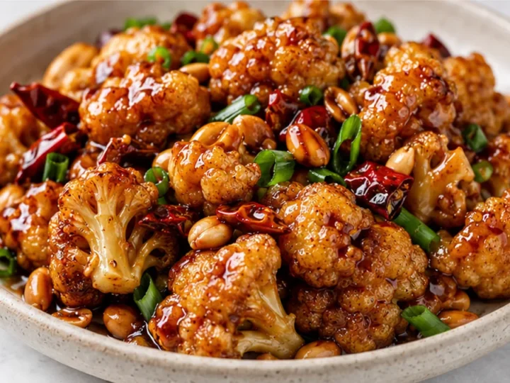 Sticky Kung Pao Cauliflower Recipe