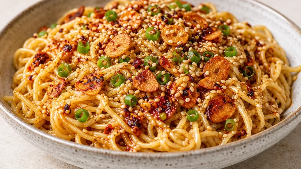 Craveable Miso Noodles: Garlic Chip Magic! Discover the ultimate Miso Noodles with crispy garlic chips! Quick, easy, and bursting with flavor. Get this deliciou