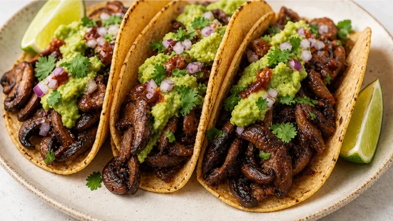 Viral Mushroom Tacos with Creamy Avocado!