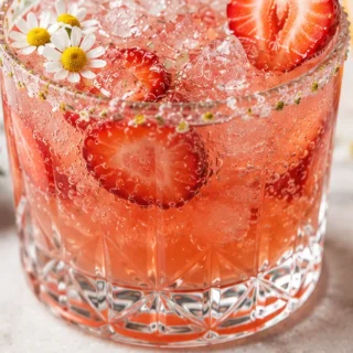Strawberry Chamomile Paloma Cocktail - Strawberry paloma: Make this refreshing, fruity, and floral cocktail in under 20 minutes. Perfect for any occasion!