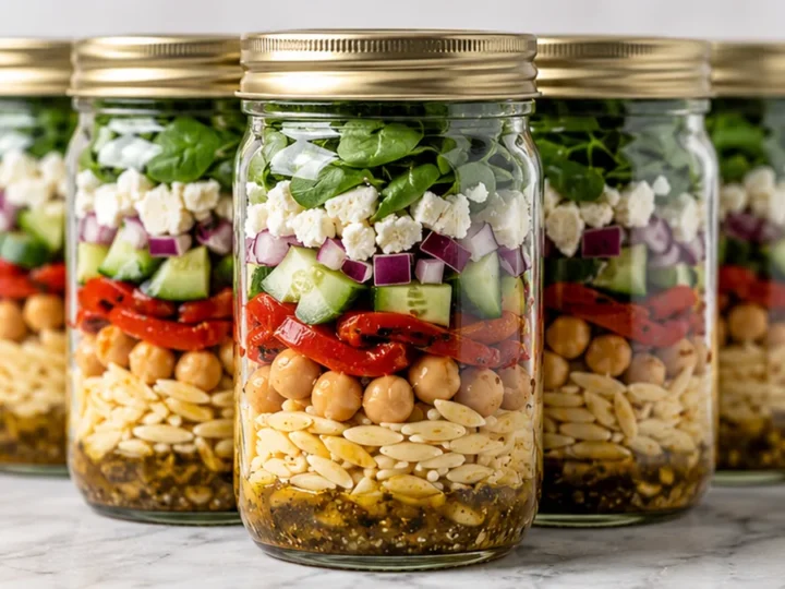 ️ Mediterranean Orzo Salad Jars