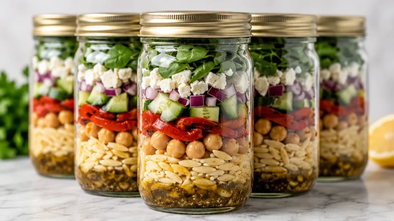 ️ Mediterranean Orzo Salad Jars