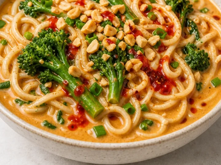 20-Min Creamy Peanut Noodle Soup Recipe