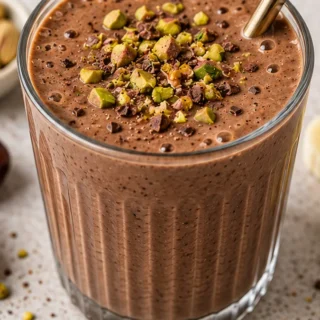 Chocolate Pistachio Shake Recipe - Pistachio shake: Blend this ultimate creamy, decadent treat in minutes. Packed with chocolate and healthy ingredients for a p