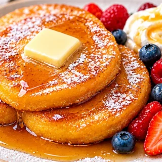 Golden Polenta Pancakes: Melted Butter Dream! Polenta pancakes: Make these crispy, buttery delights in under 20 minutes. Served with fresh berries and melting b