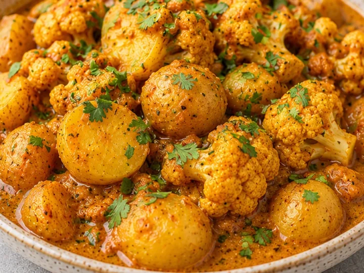 Slow Cooker Potato & Cauliflower Curry