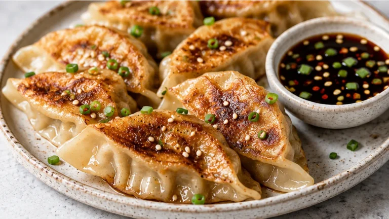 Crispy Ginger Garlic Potstickers Recipe