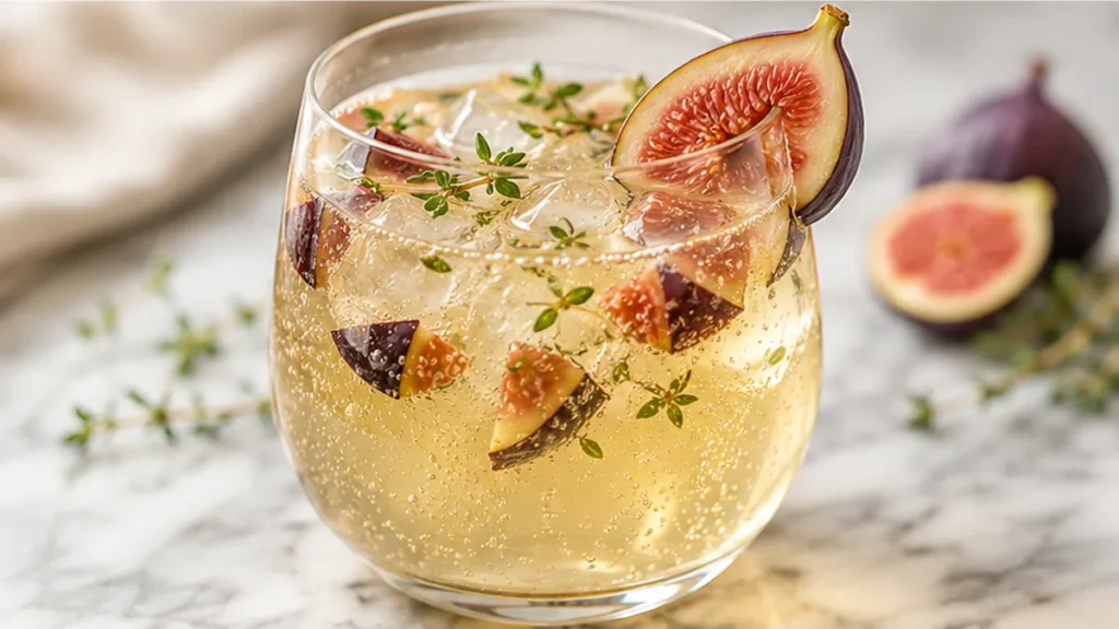 Fig Honey Thyme Prosecco Smash Recipe - Discover the ultimate Prosecco Smash! This fig, honey, and thyme cocktail is easy to make and perfect for parties. Get t