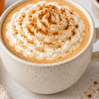 Cozy Pumpkin Spice & Maple Latte Magic! - pumpkin latte - Pumpkin latte: Make this the best autumn drink with creamy milk, pumpkin butter, coffee, maple syrup,
