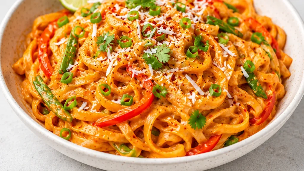 20 Min Red Curry Noodles - Red curry noodles: whip up this best quick, flavorful noodle dish in 20 minutes. Creamy coconut, spicy curry, and crispy toppings mak