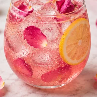 Rose Lemon Spritzer: A Refreshing Floral Drink - rose spritzer - Rose spritzer: Make this incredibly delicious and refreshing floral drink in minutes. Perfect f