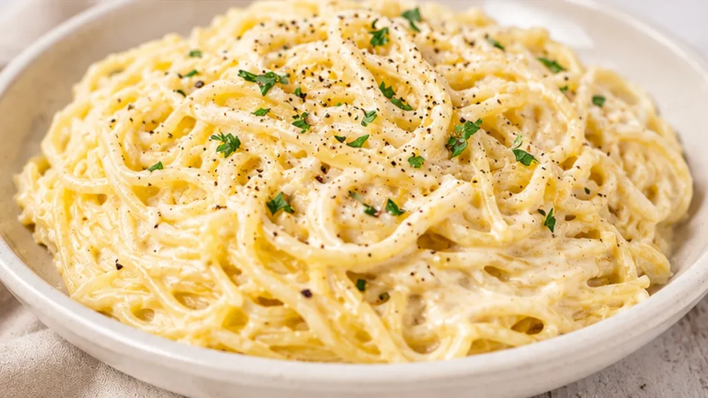 Golden Spaghetti Squash Alfredo - Creamy Bliss! Discover this creamy coconut cashew squash alfredo! A healthy, dairy-free twist on a classic, ready in under an