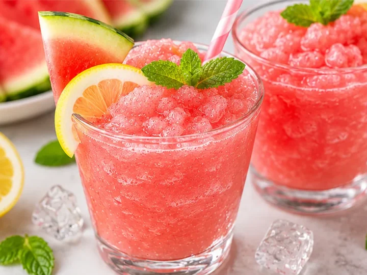 Refreshing Pink Watermelon Lemonade Slushies