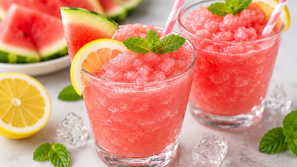 Refreshing Pink Watermelon Lemonade Slushies - Discover the ultimate Pink Watermelon Lemonade Slushy recipe! Easy to make, incredibly refreshing, and perfect fo