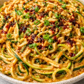 Schezwan Peanut Zucchini Noodles! ️ - Discover Schezwan Zucchini Noodles! A spicy, creamy, and quick recipe ready in 25 minutes. Perfect for a healthy and flavo
