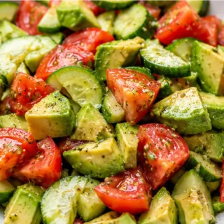 Fresh Avocado Cucumber Tomato Salad - avocado salad - Avocado salad: whip up this vibrant and healthy avocado cucumber tomato salad in minutes. It's a perfect s