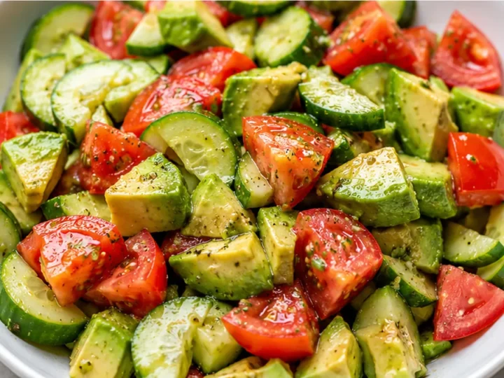 Fresh Avocado Cucumber Tomato Salad