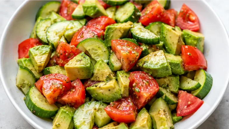 Fresh Avocado Cucumber Tomato Salad