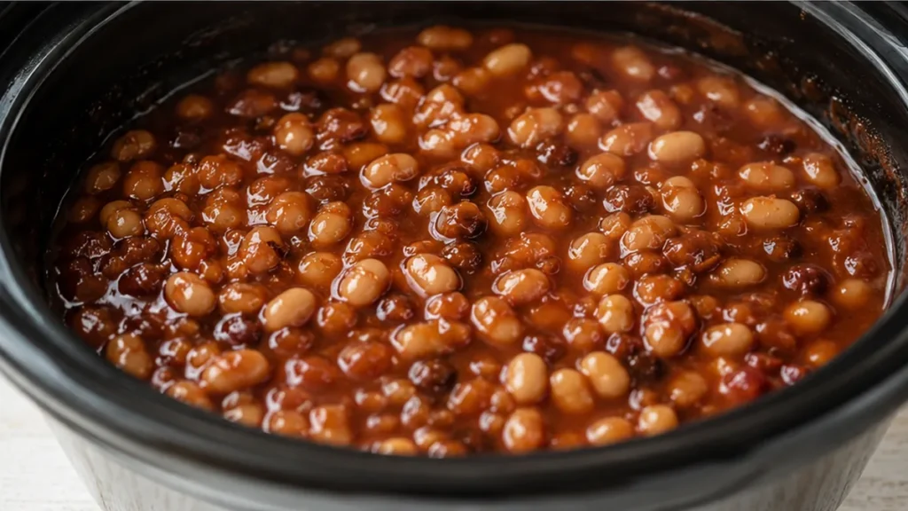 Slow Cooker Baked Beans: Comfort Food! Baked beans: master this classic side dish with our easy slow cooker recipe. Enjoy tender, sweet, and savory beans perfec