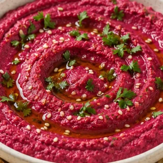Vibrant Beet Hummus: Delicious Dip! Beet hummus: Make this stunningly vibrant and delicious dip in under 20 minutes. Easy recipe with creamy texture, perfect fo