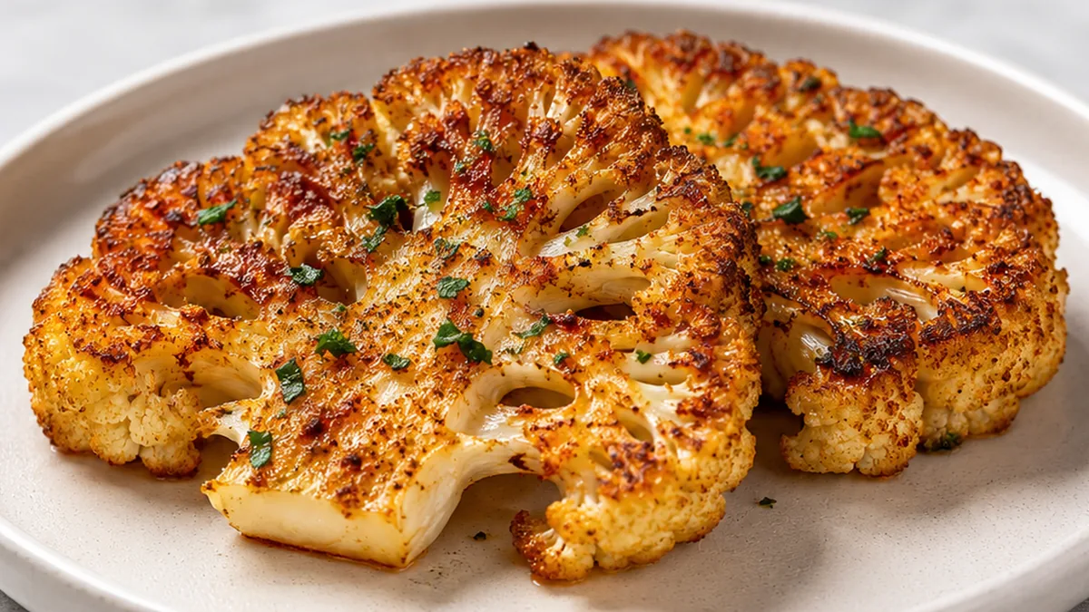 Crispy Cauliflower Steaks: The Ultimate Veggie Delight! Cauliflower steaks: Master this incredible plant-based dish. Perfectly seasoned, crispy, and tender, it'