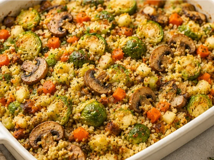 Craveable Cauliflower Stuffing (Healthy Twist!)