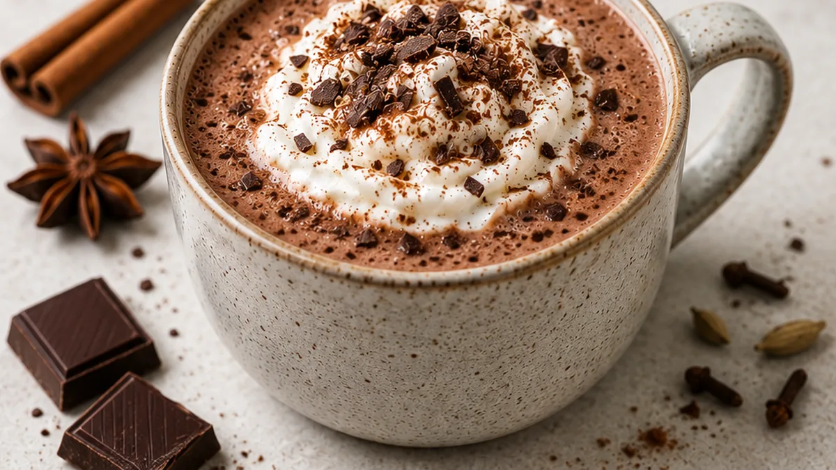 Steamy Vanilla Chai Hot Chocolate Bliss! Chai hot chocolate: Make this ultimate cozy drink in under 20 minutes. Perfectly spiced and incredibly rich, it's your