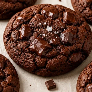 Insane Vegan Double Chocolate Cookies! Chocolate cookies: Bake these incredibly chewy vegan double chocolate chunk cookies in 30 minutes. Perfect for satisfying