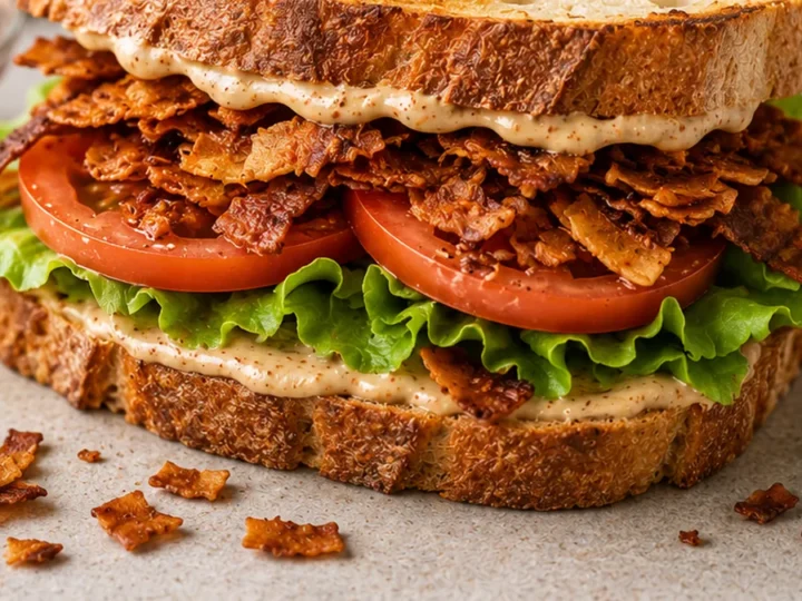 Crispy Coconut BLT with Smoky Chipotle Tahini