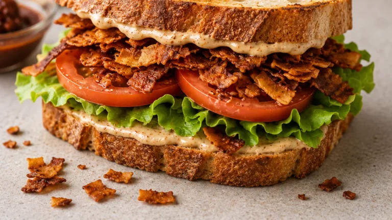 Crispy Coconut BLT with Smoky Chipotle Tahini