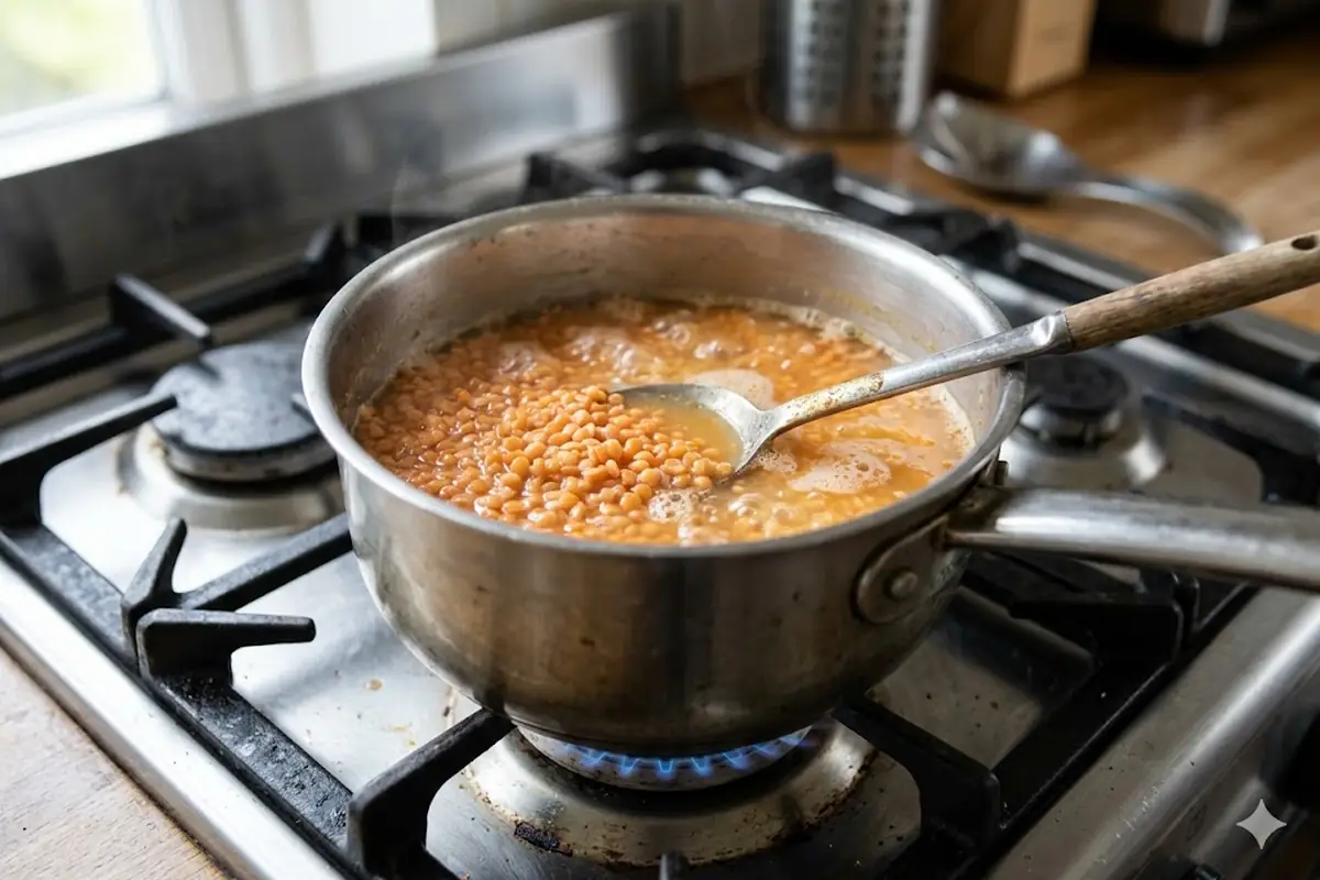 The basic stovetop method, step by step Cooking red lentils — The basic stovetop method, step by step